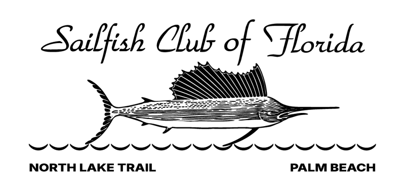 Restored 1946 Sail Fish Club script wordmark vector master